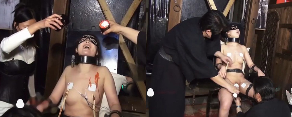 女子被重口调教电击虐阴  各种性玩具折磨她的敏感部位   蜡烛滴落在面部引发尖叫