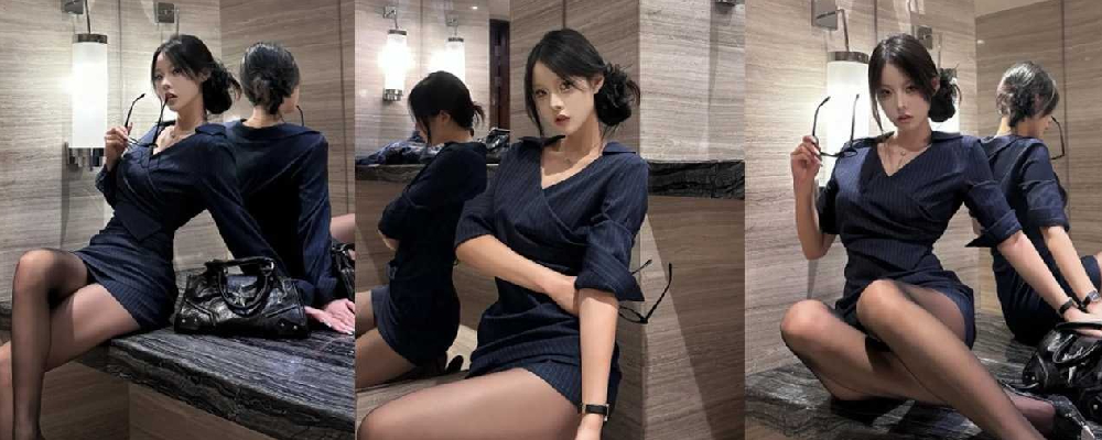 推特顶美九头身御姐九九橙会员新作 肉丝肥臀高跟制服空姐诱惑十足